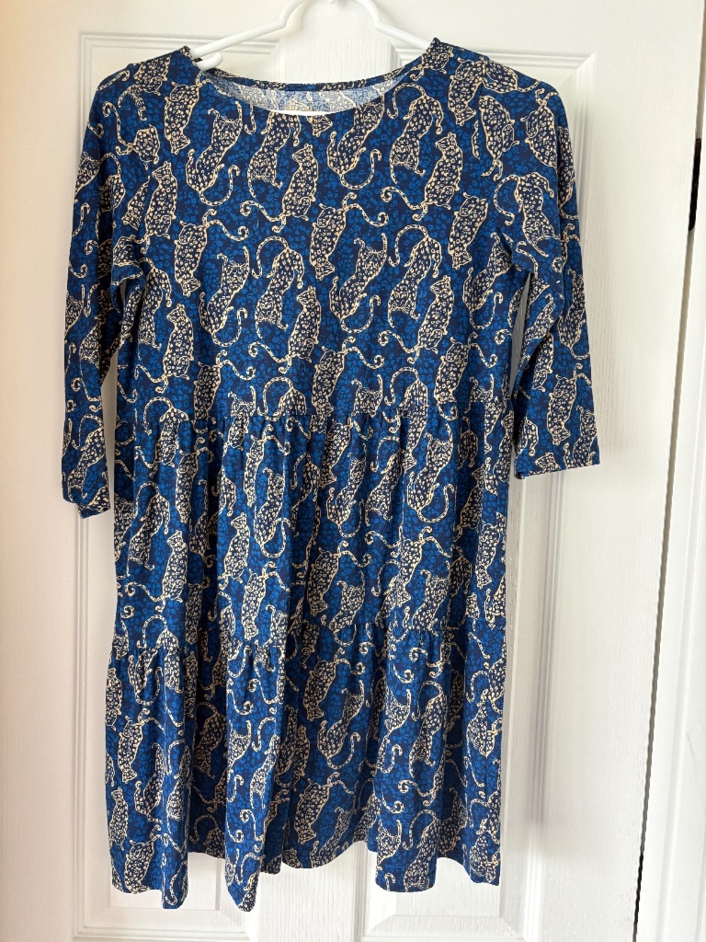 Girls Lilly Pulitzer Navy Leopard Print Dress Size 12-14